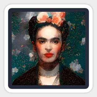 Frida à la Van Gogh Sticker